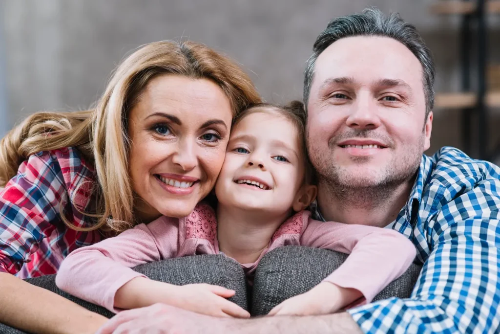 family smiling